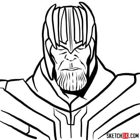 Learn To Draw Thanos In His Golden Helmet From Infinity War