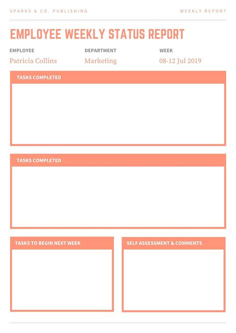 Free Printable Customizable Weekly Report Templates Canva