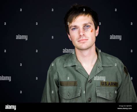 soldier with a black eye Stock Photo - Alamy