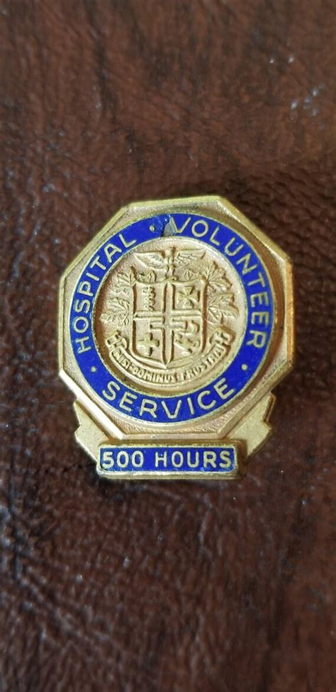 Vintage Hospital Volunteer Service Pins Lot Of 3 Pin Gem