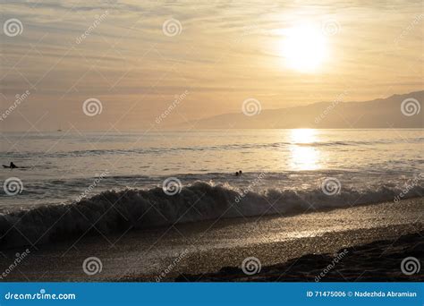 The Pacific Ocean During Sunset Stock Photo Image Of Cloud