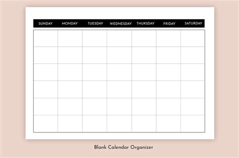 Blank Calendar Template Free Pdf Blank Calendar Printable 2023