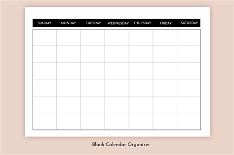Blank calendars free printable pdf templates