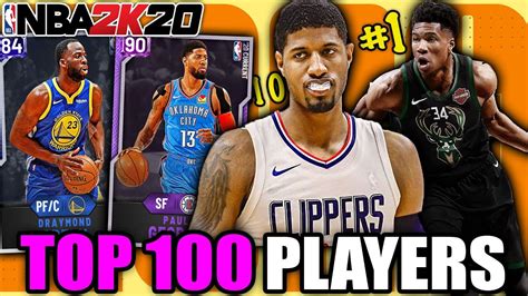 Top 100 Nba Players Right Now Nba 2k20 Myteam Squad Builder Youtube