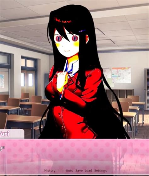 Screenshot Of Glitchy Yuri Taken Directly From The Gameor From