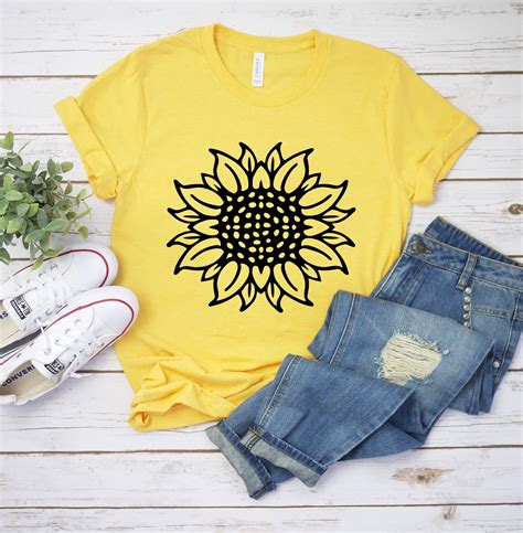 Sunflower Shirt For Women Sunflower Graphic Tee Women Womens Summer