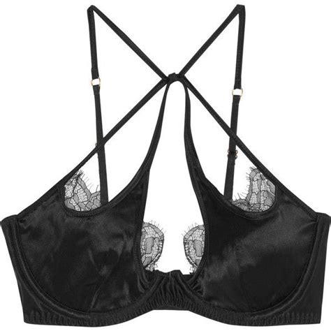 Agent Provocateur Robyn Lace Trimmed Silk Blend Satin Underwired Bra Agent Provocateur Cutout