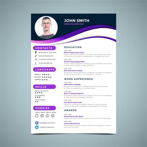 50 Free Creative Resume Template Design Vector Desain Cvmu