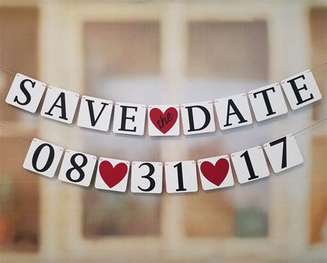 Save The Date Banner Save The Date Sign Wedding Sign Etsy