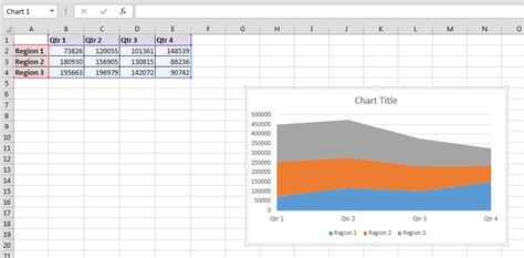 Finally, graphs and charts created in excel can be exported to other applications to include them in your report or presentation. How to create Area graph in Excel