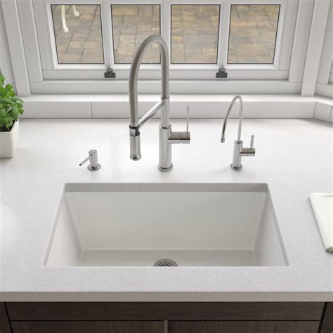 Alfi Brand Fireclay 30 In Single Bowl Undermount Kitchen Sink In White