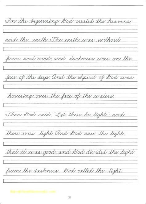 Printable Handwriting Worksheets 4th Grade