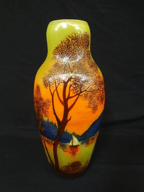 Lot Detail French Legras Cameo Art Glass Vase