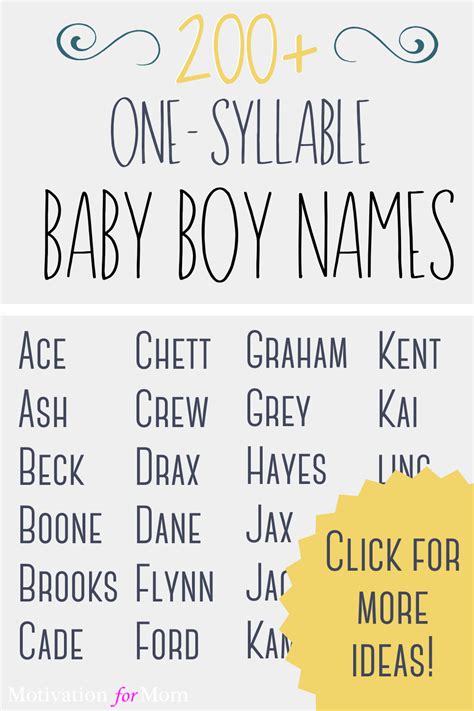 One Syllable Boy Names For Modern Little Dudes Artofit