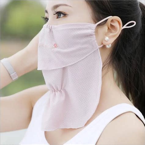 Buy New Summer Spring Breathable Women Neck Protection Face Mask Sun Protective