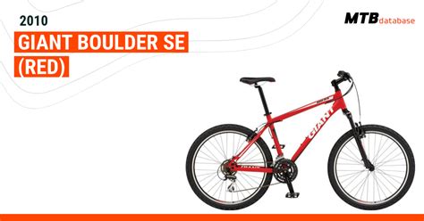 2010 Giant Boulder Se Red Specs Reviews Images Mountain Bike