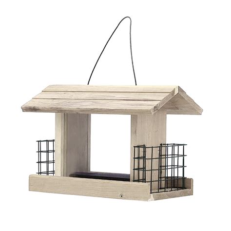 Oavqhlg3b Wooden Bird Feeders For Outdoors Hanging With 2 Suet Cages