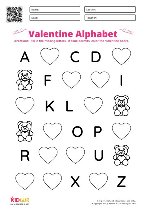 Kids Valentine Worksheets Printable Free Kindergarten Worksheets