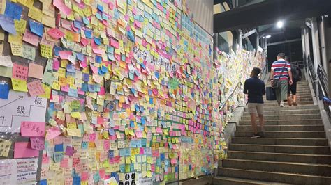 The Lennon Wall In Fortress Hill Was Almost Empty A Couple Days Ago