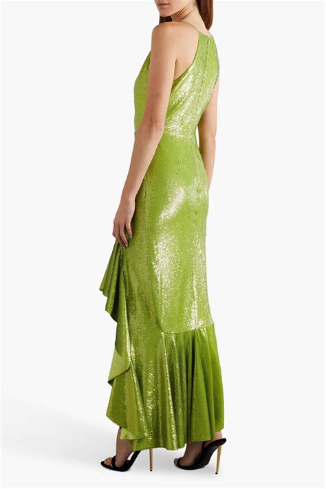 Tom Ford Asymmetric Ruffled Sequined Satin Gown The Outnet