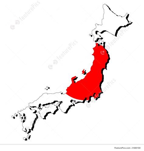 Map of japan outline states/provinces. Signs And Info: Map Of Japan With Flag - Stock Illustration I1980169 at FeaturePics