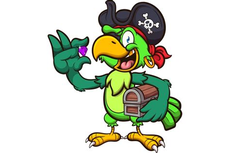 Pirate Clipart Parrot With Key Of Tresure Clipart Clip Art Library
