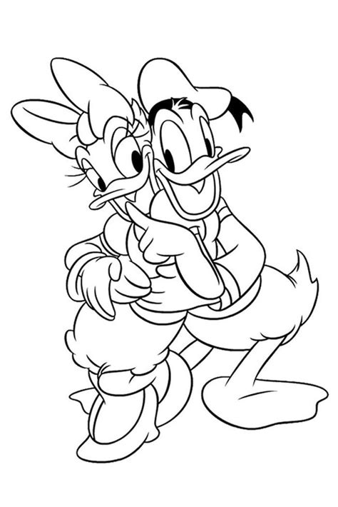 Donald And Daisy Duck Coloring Pages