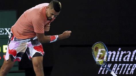 World number 36 kyrgios, who was broken in the third set, threw his racket to the floor before kicking a water bottle and flinging a chair towards the centre of the court. Australian Open: Frustrated Nick Kyrgios smashes racquet ...