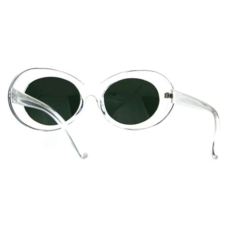 Womens Thick Plastic Mod Oval Shaggy Retro Fashion Sunglasses Ebay
