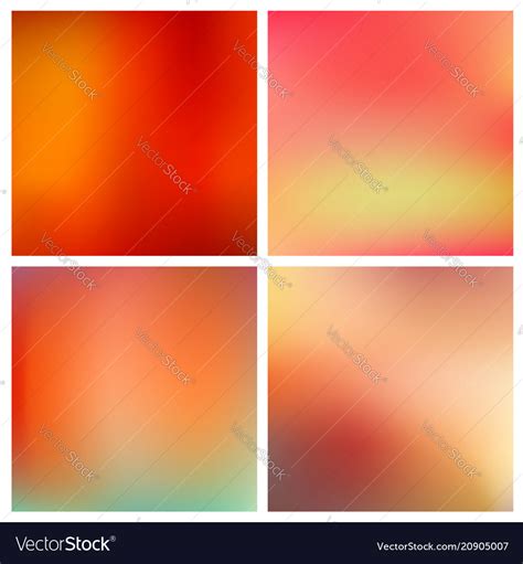 Abstract Red Blurred Background Set 4 Royalty Free Vector