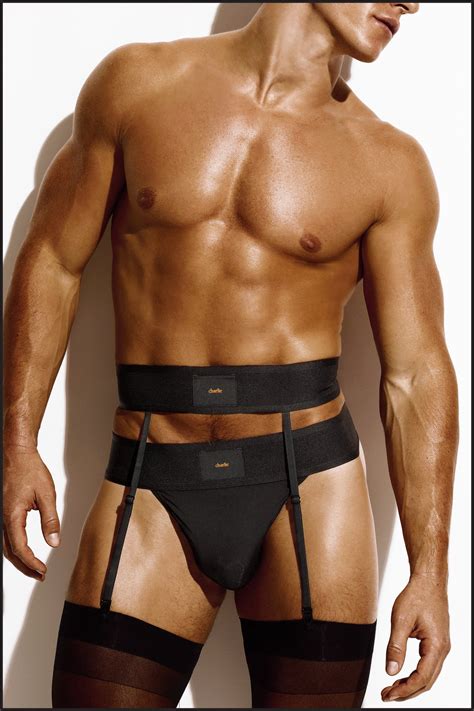 charlie by matthew zink mens underwear noir series suspender belt charlie by matthew zink