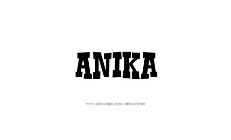 Anika Name Tattoo Designs