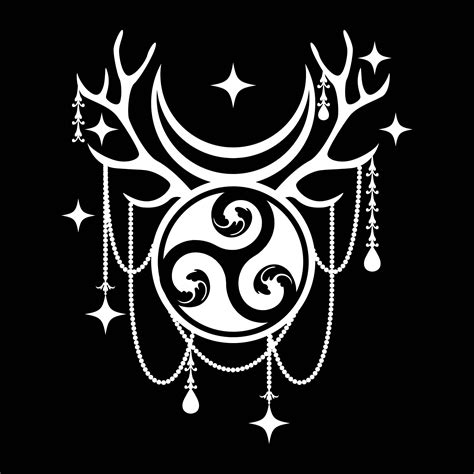 Horned God Decal Moon Decal Male Symbol Wiccan Witchy Etsy In 2021