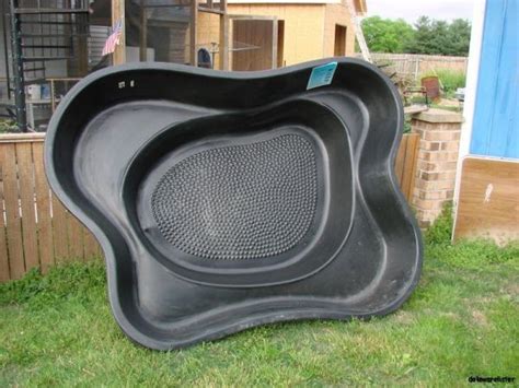 Low pricing, and fast shipping Large Hard Black Pre-formed Rigid Plastic Fish Pond Pool ...