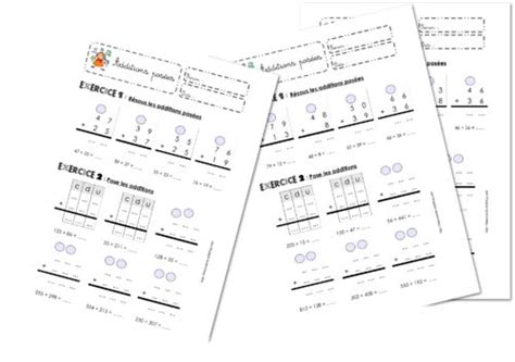 Soustractions posées sans retenue : Additions posées avec retenue | Maths ce1, Soustraction posée et Activités de mathématiques