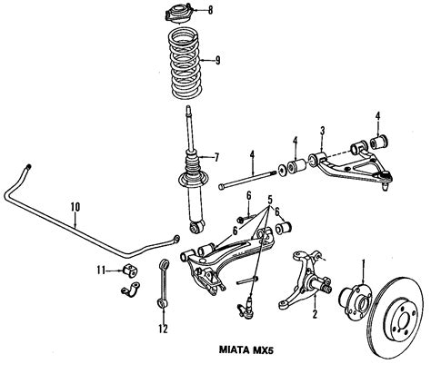 Mazda Miata Control Bushing Arm Bushings Front Na0134460a
