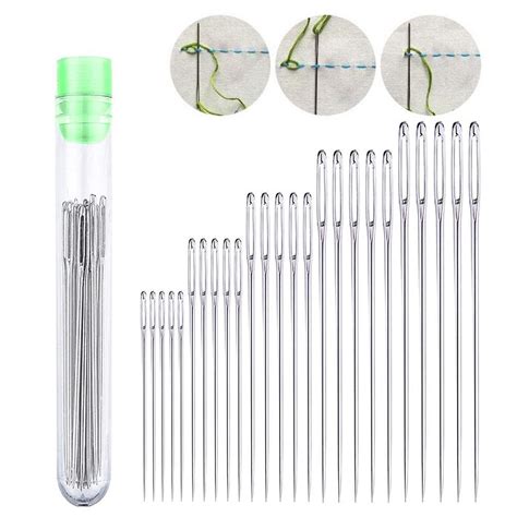 Crafts 25pcs Sewing Needles Large Eye Hand Blunt Needle Embroidery