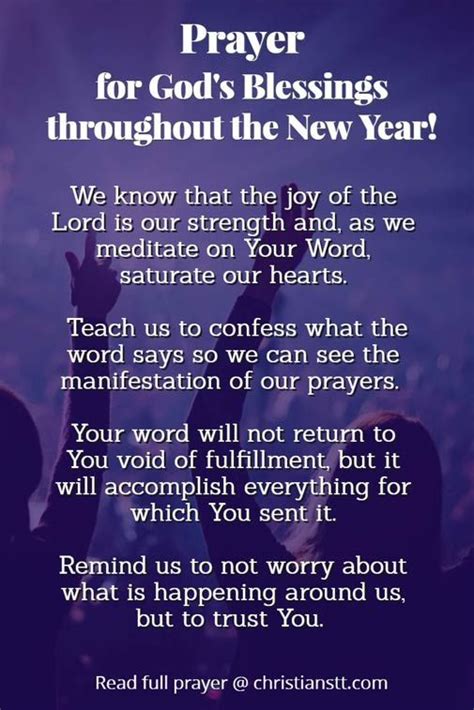 Prayer For Blessings And Guidance Throughout The New Year New Years Prayer Blessed