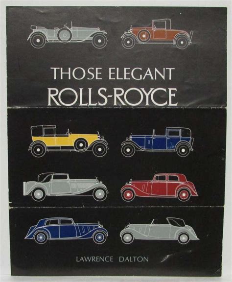 Those Elegant Rolls Royce Sales Brochure Promoting 1978 Book By