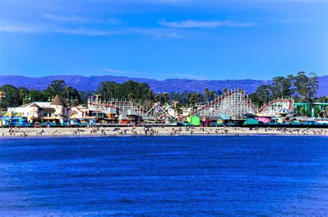 Set Of Four 4 Panoramic Photos Of The Santa Cruz Beach Boardwalk