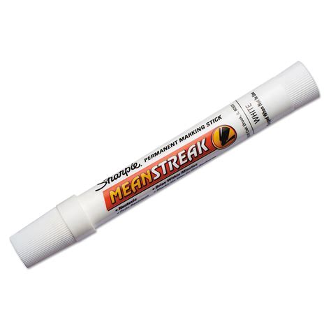 Sharpie SAN85018 Mean Streak Marking Stick, Broad Tip, White