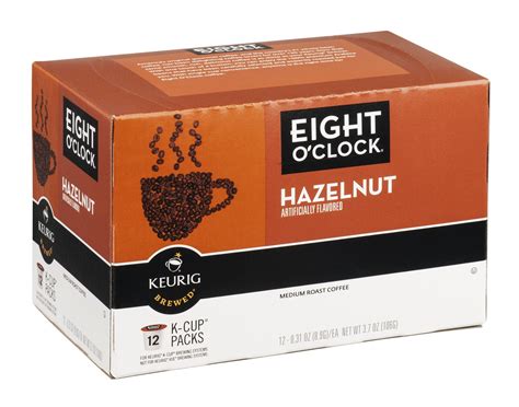 Eight O Clock Coffee Keurig Brewed Coffee Hazelnut Medium Roast Ct