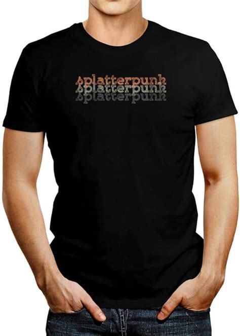 Idakoos Splatterpunk Repeat Retro T Shirt Uk Clothing