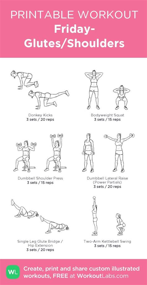 Friday Glutesshoulders My Custom Printable Workout By Workoutlabs