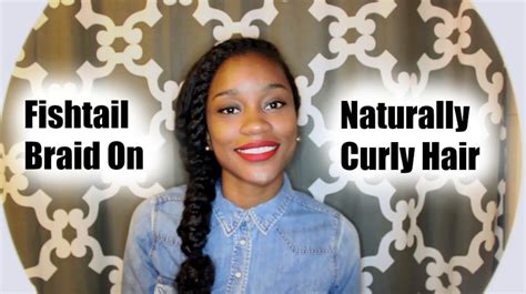 How To Fishtail Braid On Naturally Curly Hair Youtube