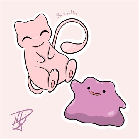 Mew And Ditto By Magickittymewo On Deviantart