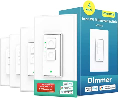 Meross Smart Dimmer Switch Single Pole Smart Wifi Light Switch For