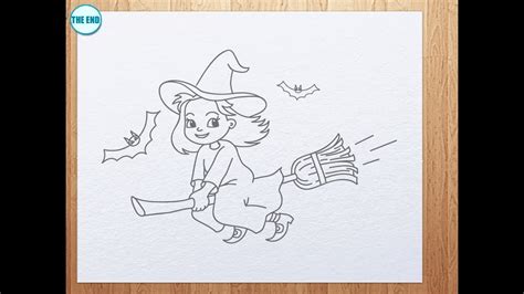 How To Draw A Cute Witch Youtube