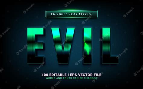 Premium Vector Evil Text Effect