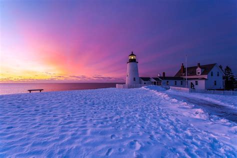 Lighthouse In Winter Hd Wallpaper Background Image 1920x1280 Id